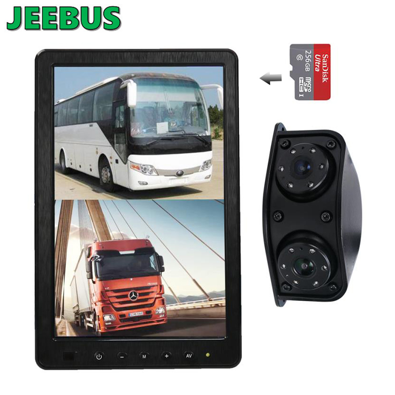 Ajoneuvon kuorma-auton linja-autokameran 10,1 tuuman taustapeilin DVR-näyttöjärjestelmän takana olevan videonäytön tallennus